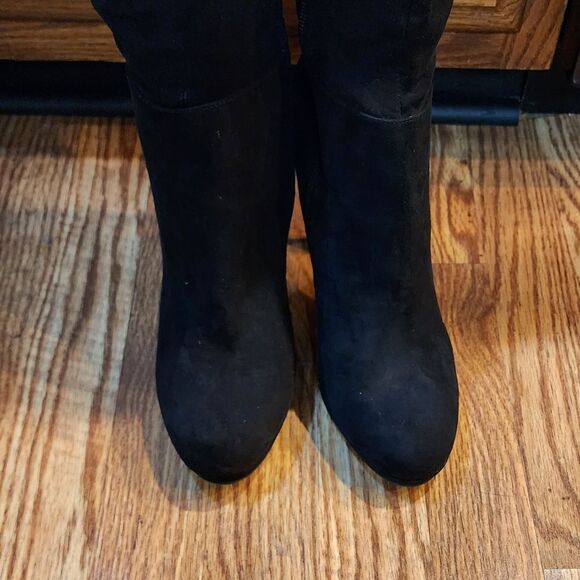 Sexy Black Kuzma Knee High Heeled Boots Women's Size 10 - Picture 5 of 12